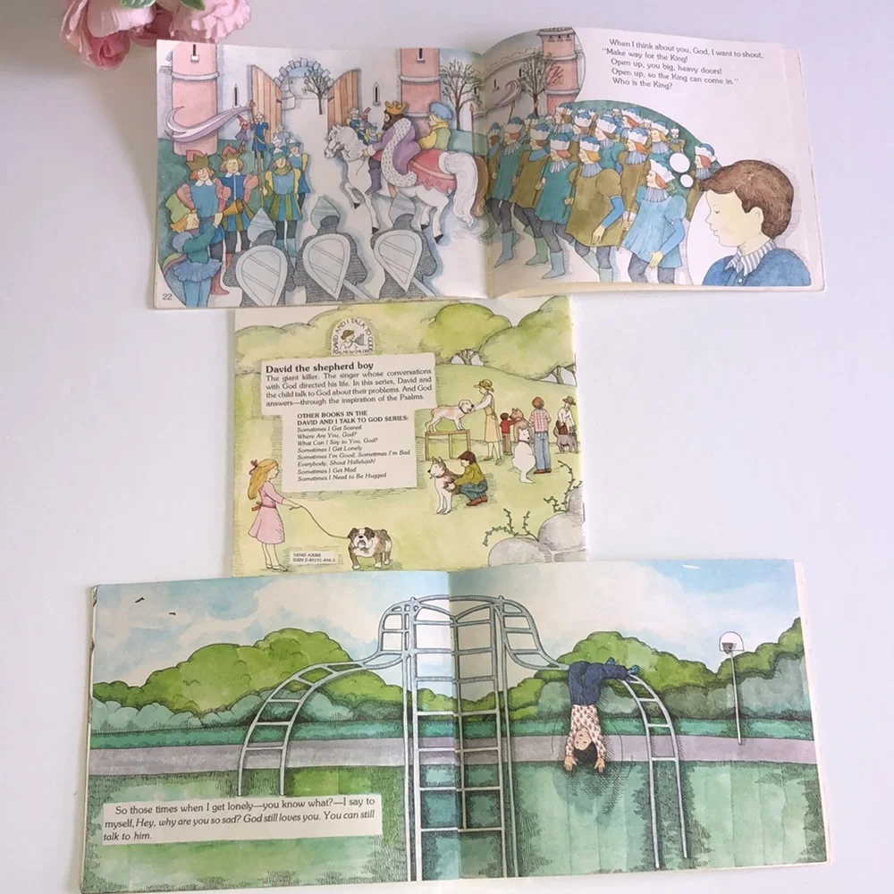 David and I Talk To God Psalms for Children Books 1980s Christian VTG books